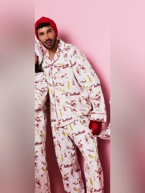 Posh Peanut x Dr. Seuss the grinch flanellette Pajama set men’s medium new